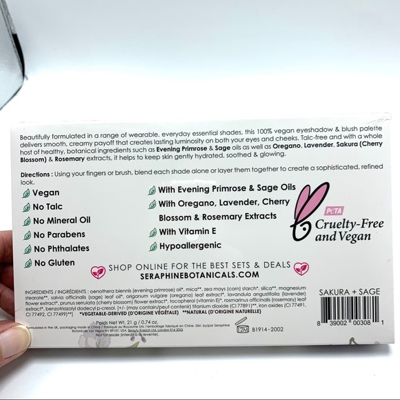 Sakura + Sage Vegan Eyeshadow & Blush Palette - Picture 5 of 8